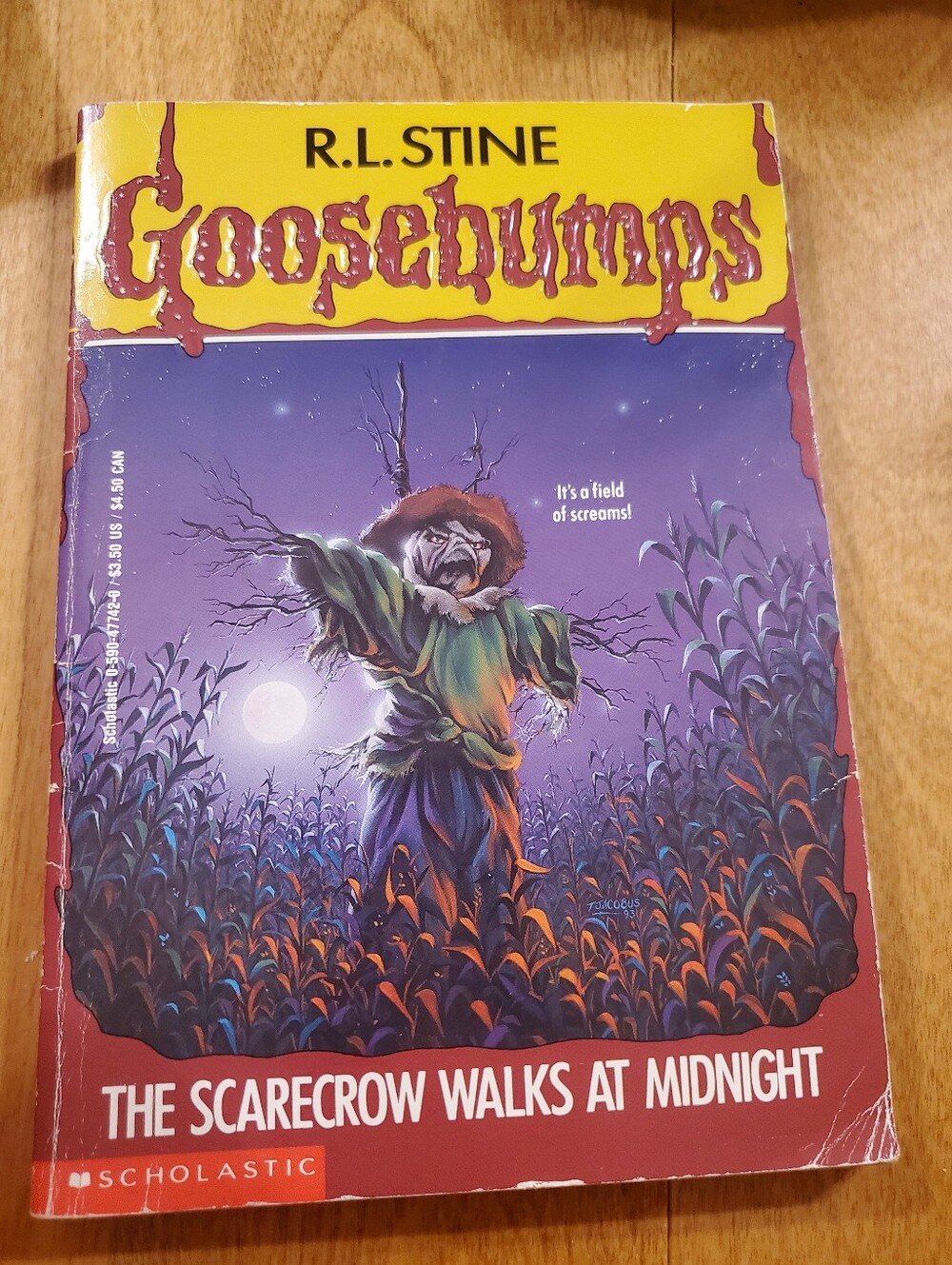 R. L. Stine Goosebumps: The Scarecrow Walks At Midnight First Printing 1994